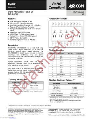 MAATSS0020 datasheet  