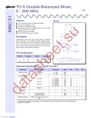 MAC-51 datasheet  