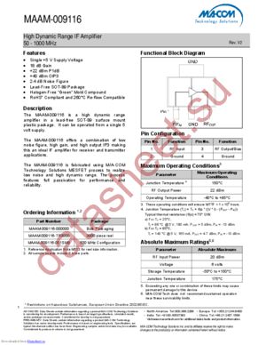 MAAM-009116-001SMB datasheet  