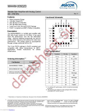 MAAM-009320-TR3000 datasheet  