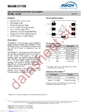 MAAM-011100 datasheet  