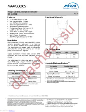 MAAVSS0005TR-3000 datasheet  