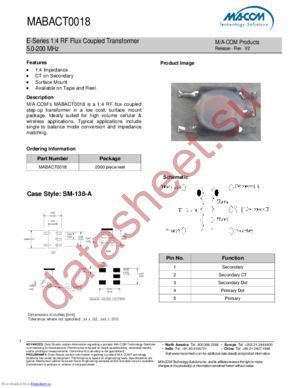 MABACT0018 datasheet  