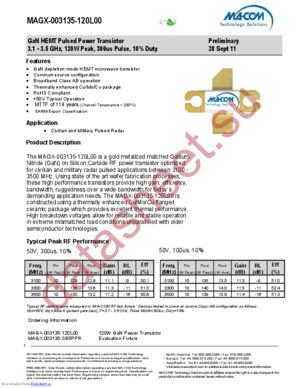 MAGX-003135-120L00 datasheet  