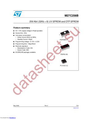 M27C256B90F6 datasheet  