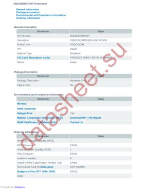 M52259DEMOKIT datasheet  