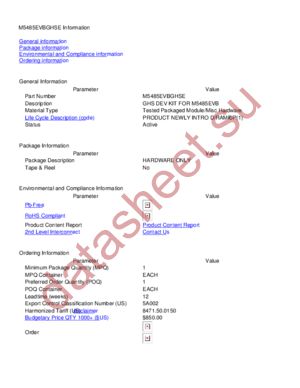 M5485EVBGHSE datasheet  