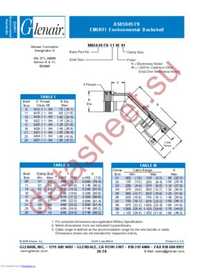 M85049/78-25W05 datasheet  