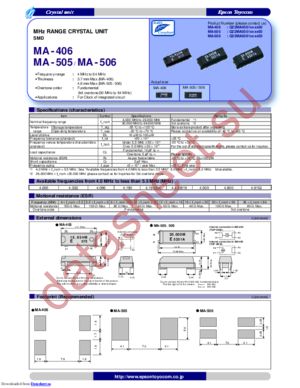 MA-506 16.2570M-C0:ROHS datasheet  