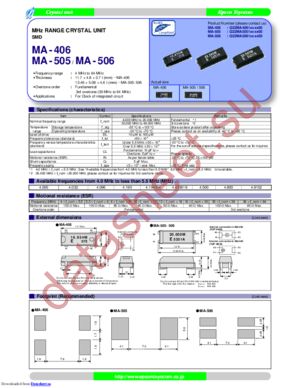 MA-506 16.0000M-C0:ROHS datasheet  