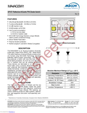 MA4AGSW1 datasheet  