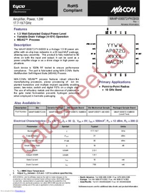 MAAPGM0072 datasheet  