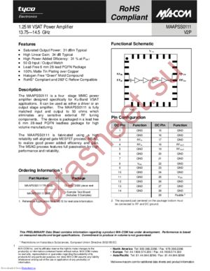 MAAPSS0111 datasheet  