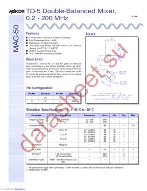 MAC-50 datasheet  