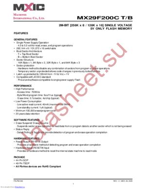 MX29F200CT datasheet  