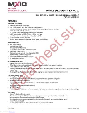 MX29LAA641D datasheet  