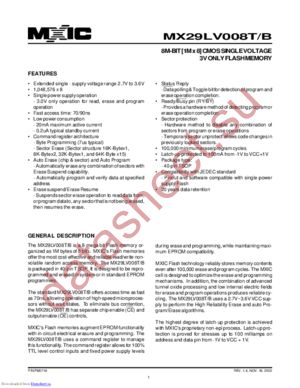 MX29LV008T/B datasheet  