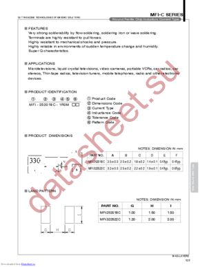 MFI-252018C-150 datasheet  