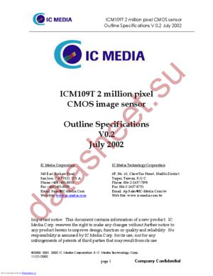 ICM109T datasheet  