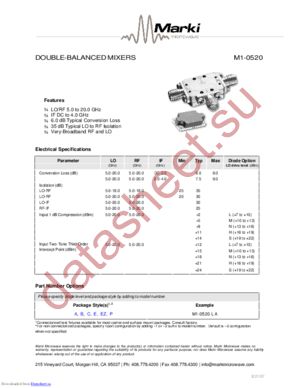 M1-0520 datasheet  