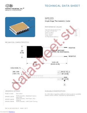 SP5255 datasheet  