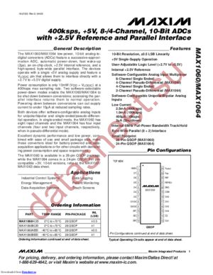 MAX1064ACEGT datasheet  