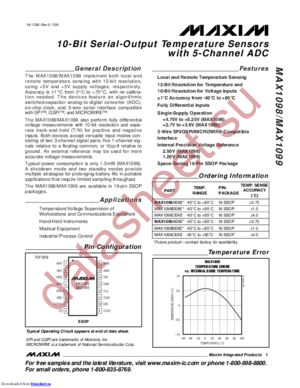 MAX1098AEAE-T datasheet  