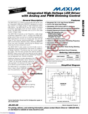 MAX16812ATIT datasheet  