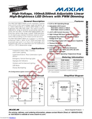 MAX16815ASA+ datasheet  