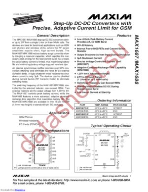 MAX1687ESA+T datasheet  