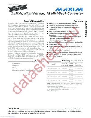 MAX16903SATB50/V+T datasheet  