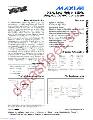 MAX1760ETB+T datasheet  