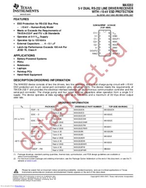 MAX202IDWE4 datasheet  