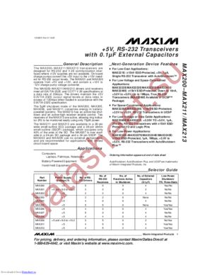 MAX208EWG-T datasheet  