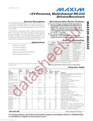 MAX232CWE+T datasheet  