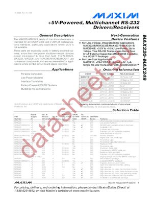 MAX232ECSE+T datasheet  