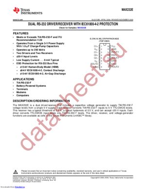 MAX232EIPWG4 datasheet  