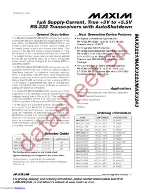 MAX3221EEAE-T datasheet  