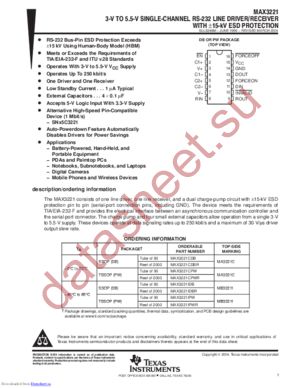 MAX3221I datasheet  