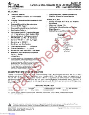 MAX3221-EP datasheet  