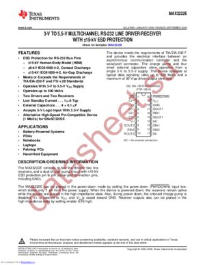 MAX3222EIPWRG4 datasheet  