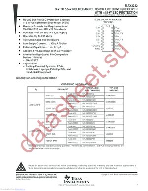 MAX3232IDBG4 datasheet  