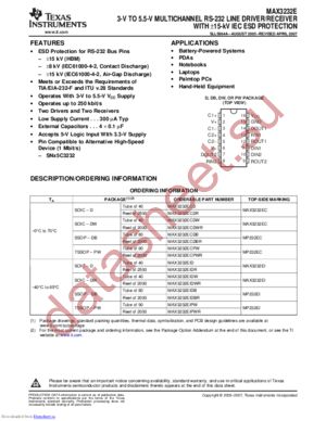 MAX3232ECDBRG4 datasheet  