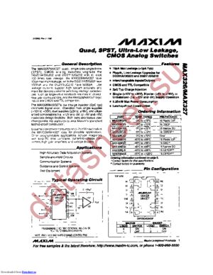 MAX327CSE+ datasheet  