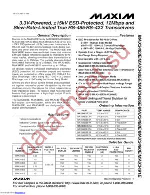 MAX3485EESA+ datasheet  