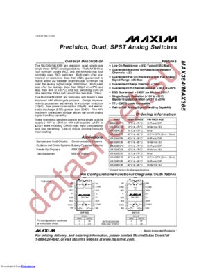 MAX364CSE+ datasheet  