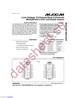 MAX382C-D datasheet  
