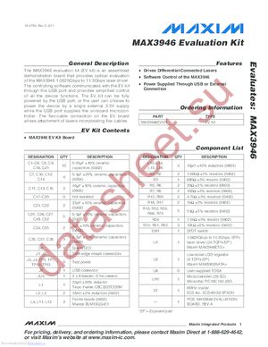 MAX3946EVKIT+ datasheet  