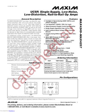 MAX4254ESD datasheet  