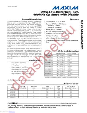 MAX4265ESAT datasheet  